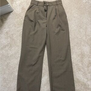 Abercrombie & Fitch Brown Checkered Women's Trousers